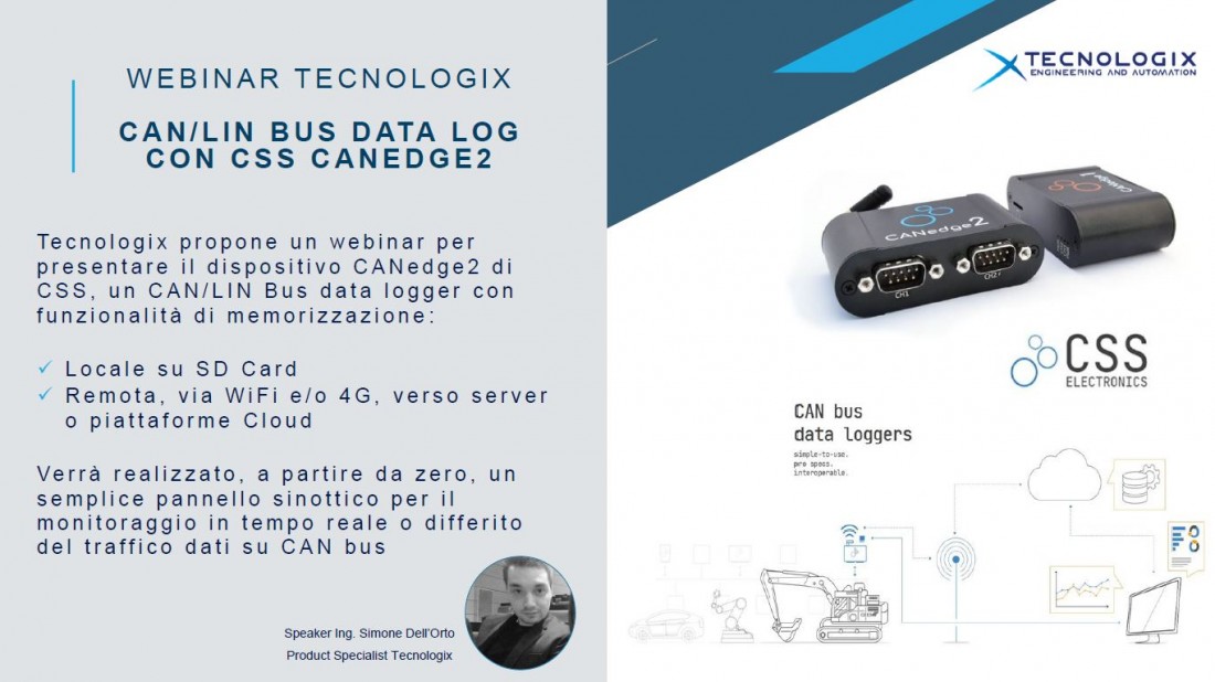 Live Webinar - CAN/LIN Bus Data Log con CSS CANedge2